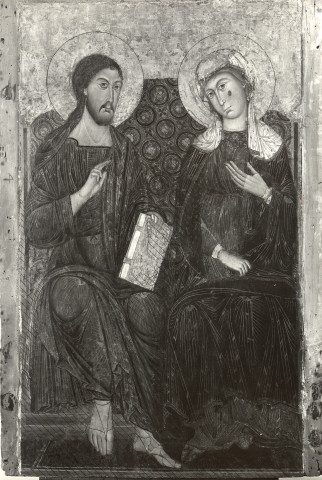 Garrison, Edward B. — Maestro delle Clarisse - sec. XIII - Cristo e Madonna in trono — insieme, dopo il restauro 1947-1949